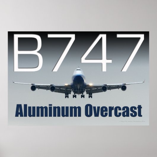747 ALUMINIUMOVERCAST POSTER (Voorkant)
