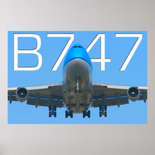 747 LUCHTVAARTMAATSCHAPPIJ POSTER (Voorkant)