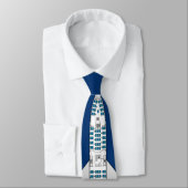 747 Seatplan Stropdas blauw (Gebonden)