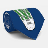 747 Seatplan Stropdas blauw (Opgerold)