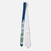 747 Seatplan Stropdas blauw (Achterkant)