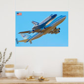 747 Vliegtuig Space Shuttle Carrier Poster (Keuken)