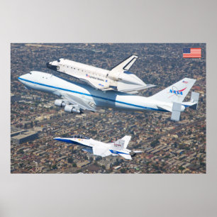 747 Vliegtuig Space Shuttle Carrier Poster