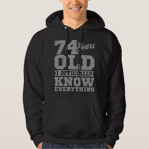 74 JAAR OUDE 74 JAAR oud Gift Dad kent alles Hoodie