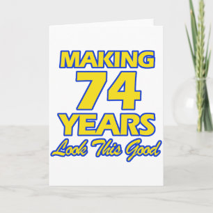 74 JAAR OUDE BIRTHDAY-DESIGN KAART