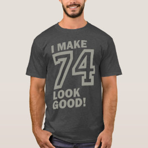 74 jaar oude bruistocht t-shirt