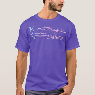 74 jaar oude geschenken Vintage 1948 Mannen Vrouwe T-shirt