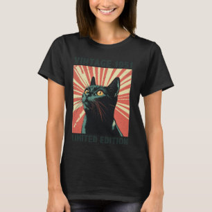 74 Jaar Oude Gift Vintage 1951 Kattenliefhebber 74 T-shirt