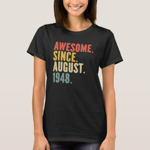 74 jaar oude legering sinds augustus 1948 74e t-shirt