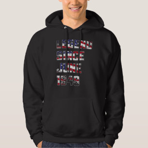 74 jaar oude leggende sinds juni 1948 74e verjaard hoodie