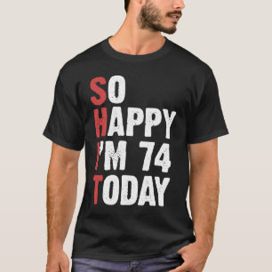 74 jaar oude op de verjaardag van de geboorte, zo t-shirt