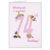 74e anniversaire Fleur numéros décorés (Devant)