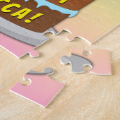 74e verjaardag: Fun Cake and Candles + Custom Name Legpuzzel (Zijkant)