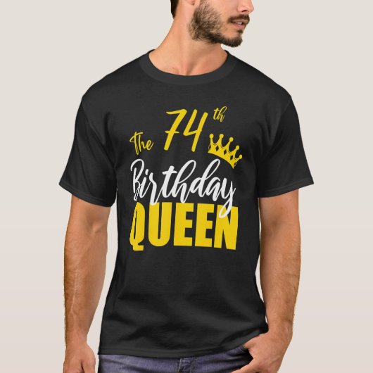 74e verjaardag koningin Happy Birthday Party (fees T-shirt (Voorkant)