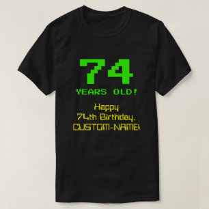 74e verjaardag: Leuk, 8-bit look, Nerdy / Geeky "7 T-shirt