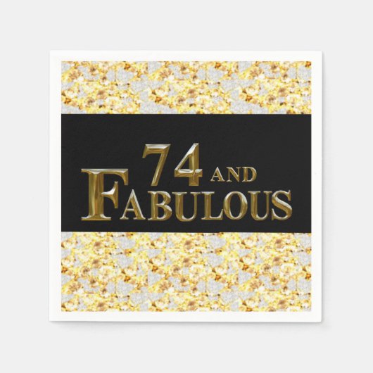 74e verjaardag servet (Voorkant)