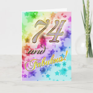 74e verjaardag voor iemand Fabulous Kaart