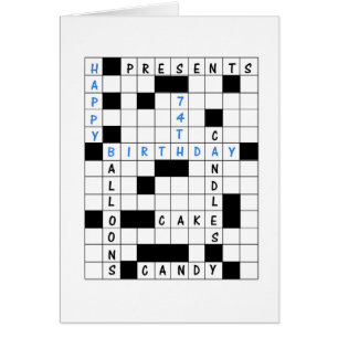 74th Birthday, Crossword Puzzle