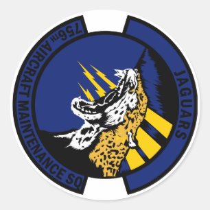 756e Vliegtuig Maintenance Squadron - Jaguars Ronde Sticker