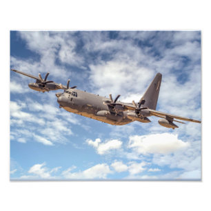 7574-C-130 militair vliegtuig Foto Afdruk