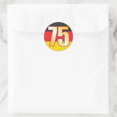 75 DUITSLAND Goud Ronde Sticker (Tas)