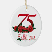 75 en geweldig 75e verjaardag keramisch ornament (Rechts)