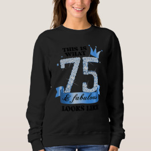 75 & Fabulous I Blauwe Witte Feest Groep Candid Fo Trui