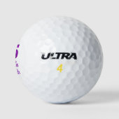 75 FOREVER-ever Fabulous 75th Birthday Purple Flow Golfballen (Logo)