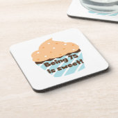 75 is Sweet Birthday T-shirts en cadeautjes Bier Onderzetter (Linkerzijde)