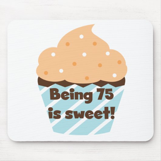 75 is Sweet Birthday T-shirts en cadeautjes Muismat (Voorkant)