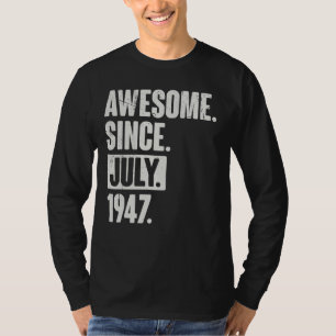 75 jaar oud 75e verjaardag Geweldige sinds juli 19 T-shirt