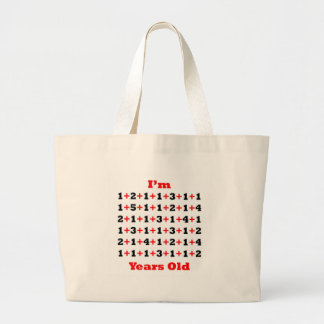 75 jaar oud! Blk rood Grote Tote Bag