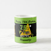 75 jaar oud dier - 75e verjaardag koffiemok (Center)