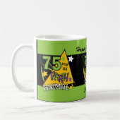 75 jaar oud dier - 75e verjaardag koffiemok (Links)