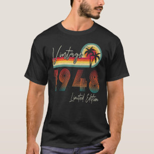 75 jaar oud geboren in 1948 75e geboortedag t-shirt