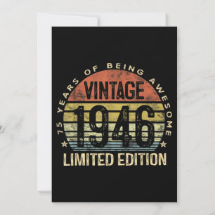 75 Jaar Oude Cadeaus Vintage 1946 Verjaardag Kaart