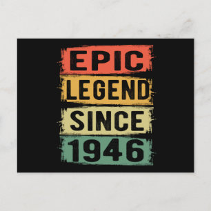 75 jaar oude dag 1946 epic Legend 76th Birthday Briefkaart