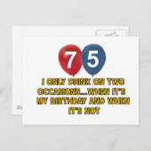 75 jaar oude design briefkaart (Voorkant / Achterkant)