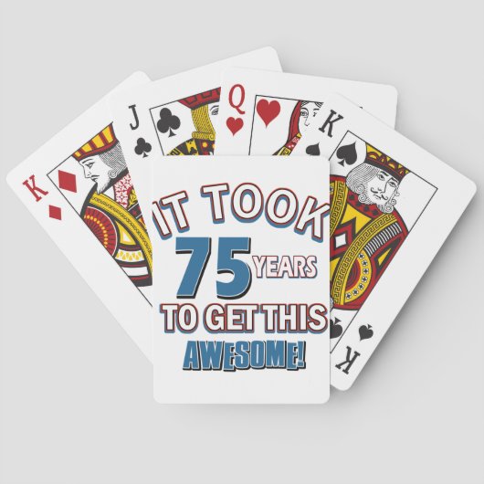 75 jaar oude design speelkaarten (Achterkant)