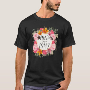 75 jaar oude Fabulous sinds 1947 Happy 75th T-shirt