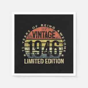 75 jaar oude geschenken 1946 Birthday Servet