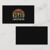 75 jaar oude geschenken 1946 Birthday Visitekaartje (Voorkant / Achterkant)