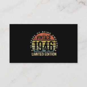 75 jaar oude geschenken 1946 Birthday Visitekaartje
