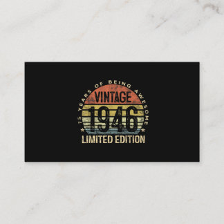 75 jaar oude geschenken  1946 Birthday Visitekaartje