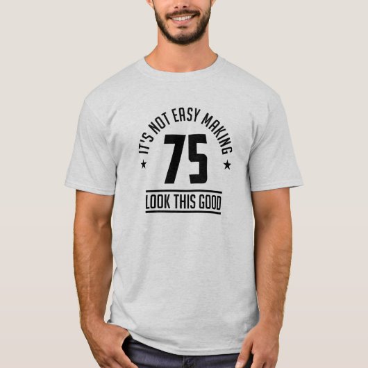 75 jaar Oude verjaardag Grafisch T-shirt (Voorkant)