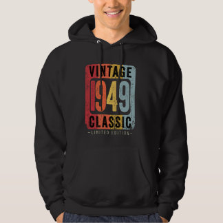75 jaar oude Vintage 1949 75ste verjaardag Hoodie