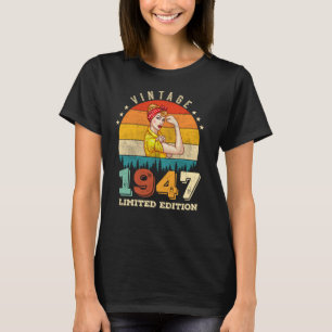 75 jaar oude vrouwen dag 1947  75e verjaardag t-shirt
