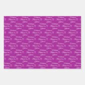 75 jaar Paarse Magenta 75ste verjaardag Inpakpapier Vel (Voorkant 3)