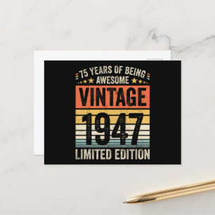 75 Jaar Uitblinken Retro 1947 Briefkaart