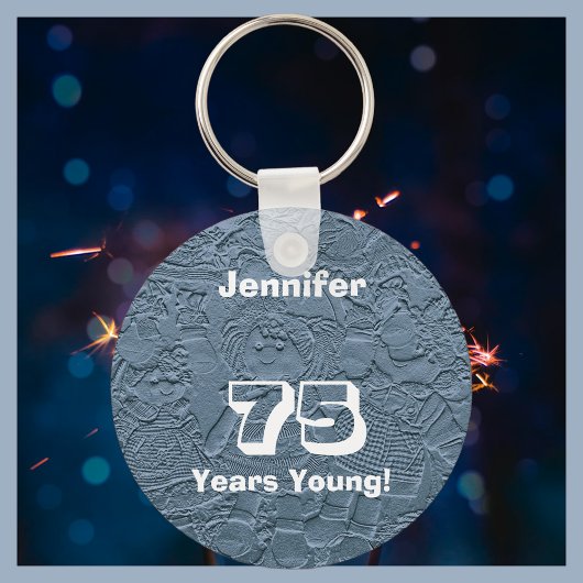 75 jaar Young Light Blue Rag Dolls Key chain Sleutelhanger
